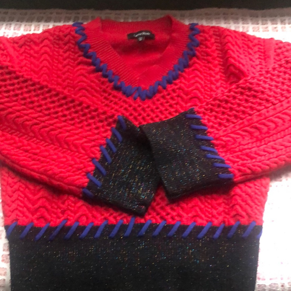 Crop v-neck sweater XS